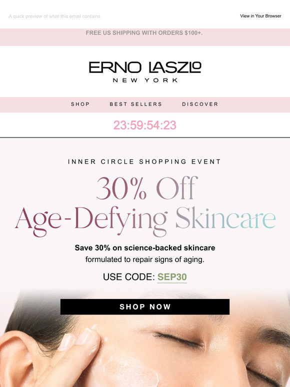 30% Off Anti-Aging Skincare