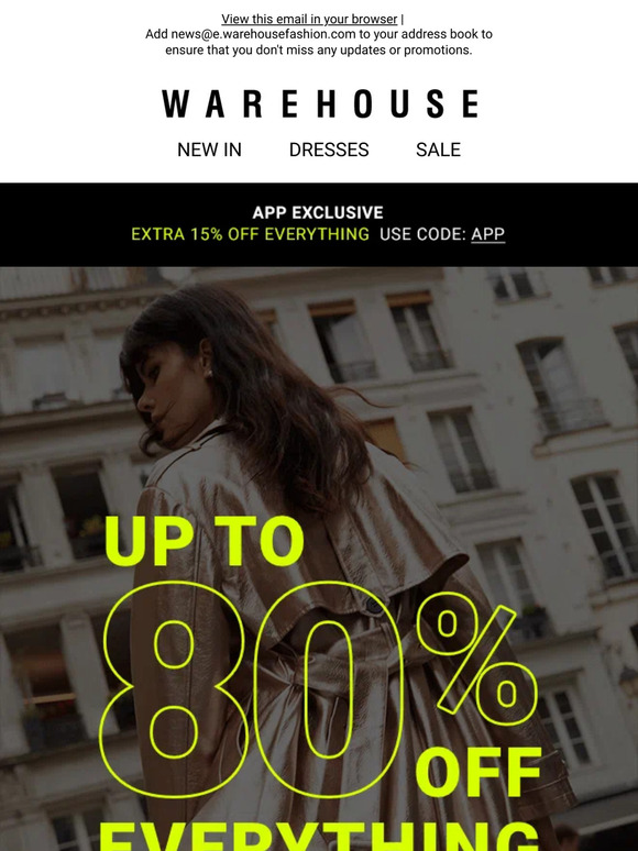 Revamp your wardrobe | Up to 80% off everything