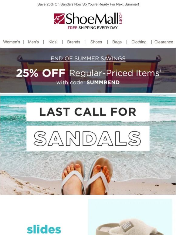 Last Chance To Pick Up A Pair Of Sandals... Complete Your