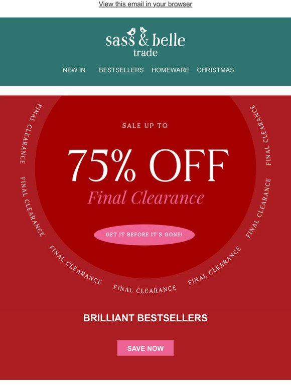 These Final Clearance lines are selling FAST