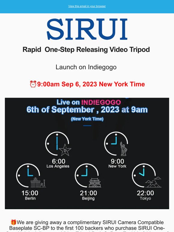 Lauching in 24Hours! SIRUI Rapid Video Tripod 🎉 Special Offer Alert! 🎉