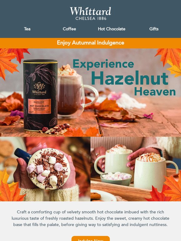 Enjoy Hazelnut Hot Chocolate Heaven