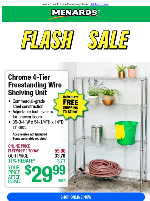 Menards 4Tier Shelving Unit UNDER 30! Milled