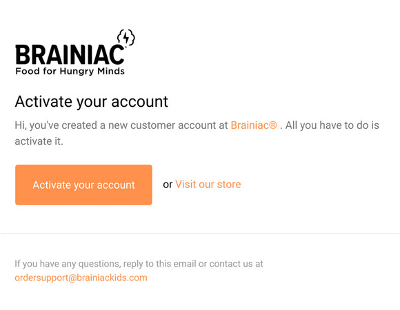 Customer account activation