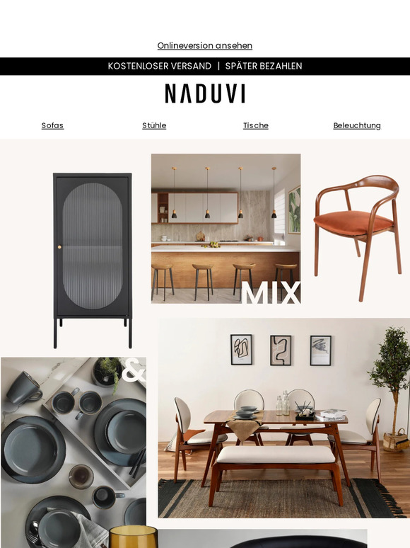 Mix & Match Prinzip: Esszimmer-Kollektion