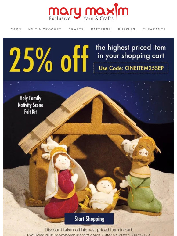 Save 25% on that kit you've been wanting!