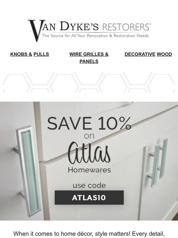 On Sale NOW: New Atlas Homewares