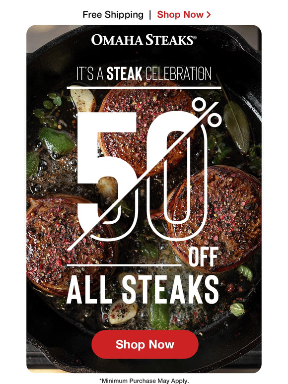 Start spreadin’ the news: 2 FREE NY strips.