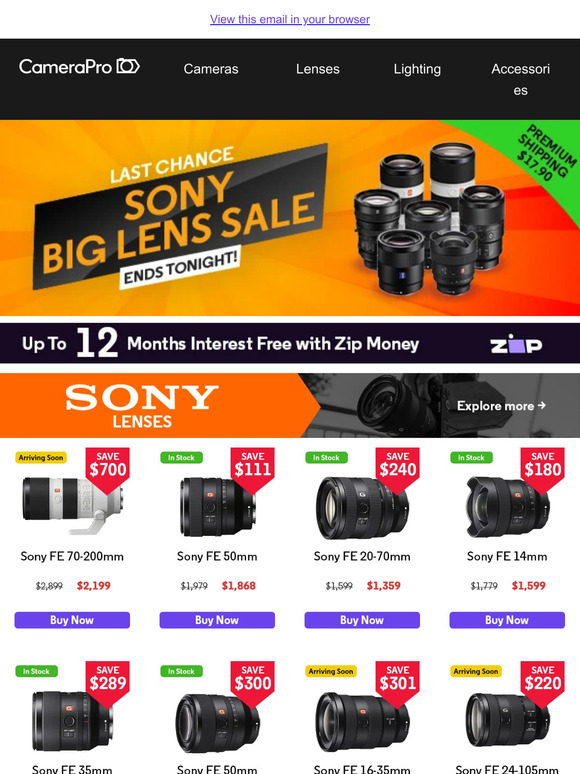 Hurry Up - Secure Your Sony Lens Before It's Too Late!