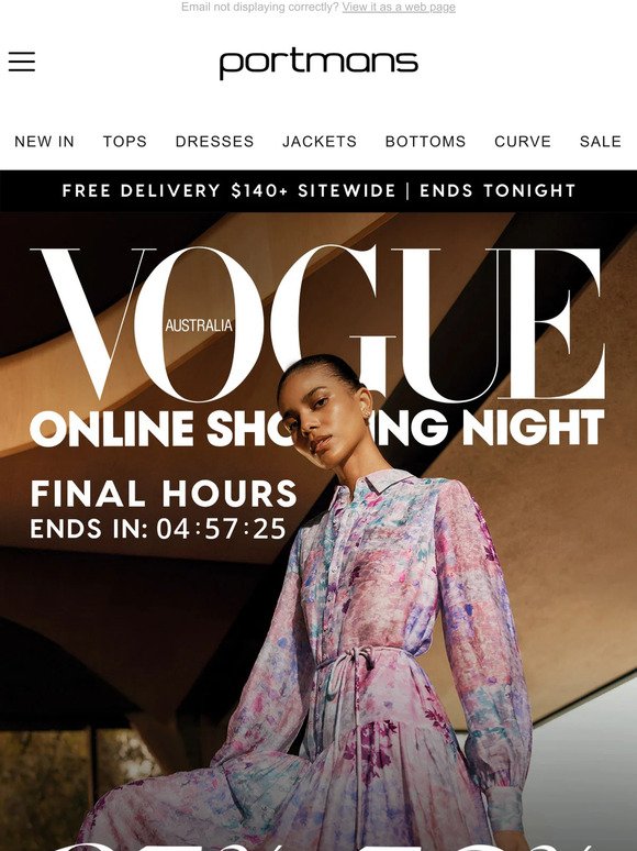Final Hours To Shop...50% Off the Fashion Edit With VOSN