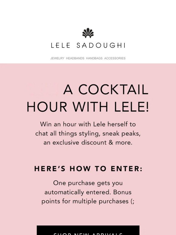 Win a cocktail hour with Lele! 🍸