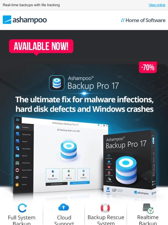 Back up and restore entire Windows systems - Backup Pro 17