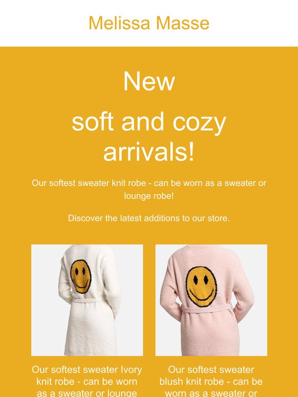 New soft and cozy arrivals! 🙂