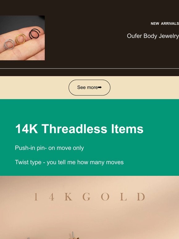 Check out the💚 push-in pin/threadless items if you🖤 hate to twist the tiny earring back.