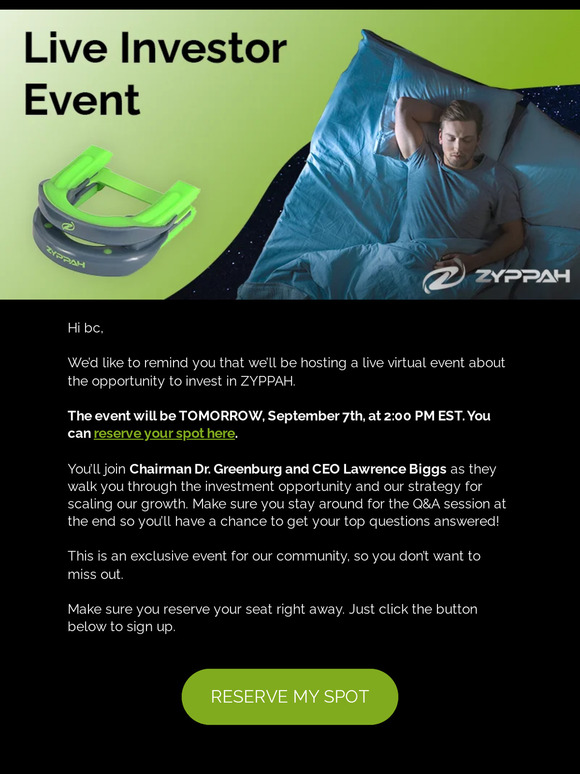 Tomorrow Is Our Exclusive Investor Event!