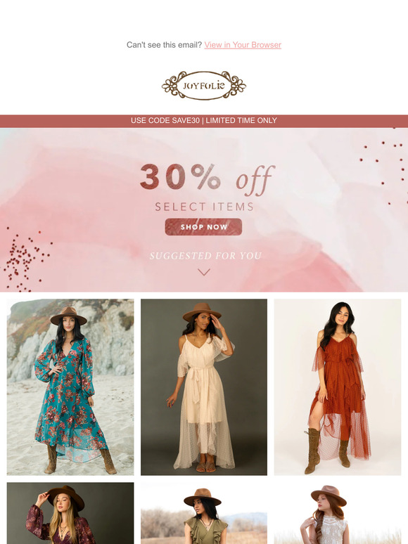 30% Off Styles Selected for You 💌