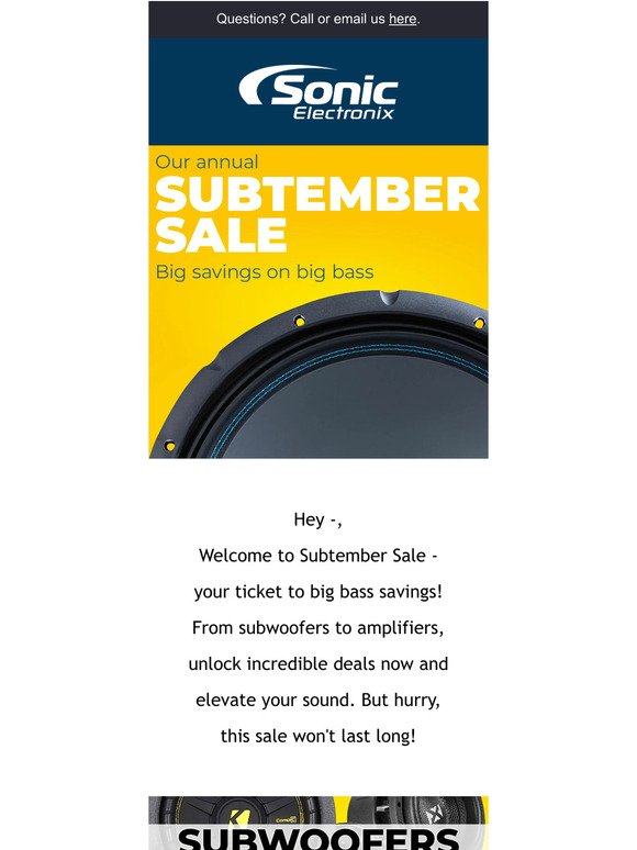 Welcome to Subtember Sale - Big Savings Await!
