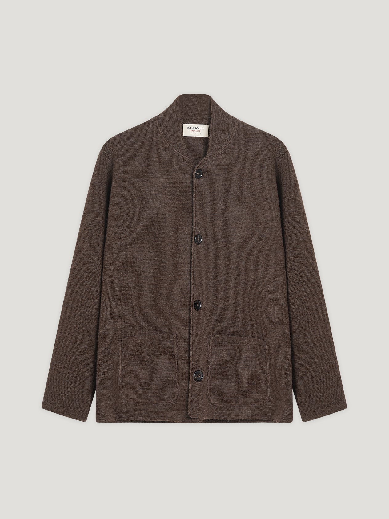Image of Brown Single <br>Breasted Driving Jacket