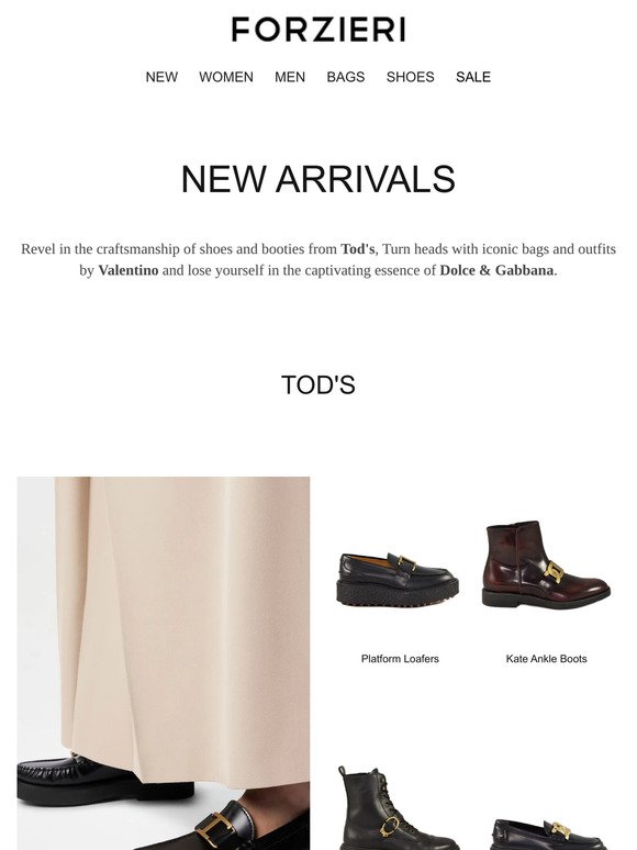 🍁 Autumn Affair: Embrace New Arrivals from TOD'S, VALENTINO & D&G