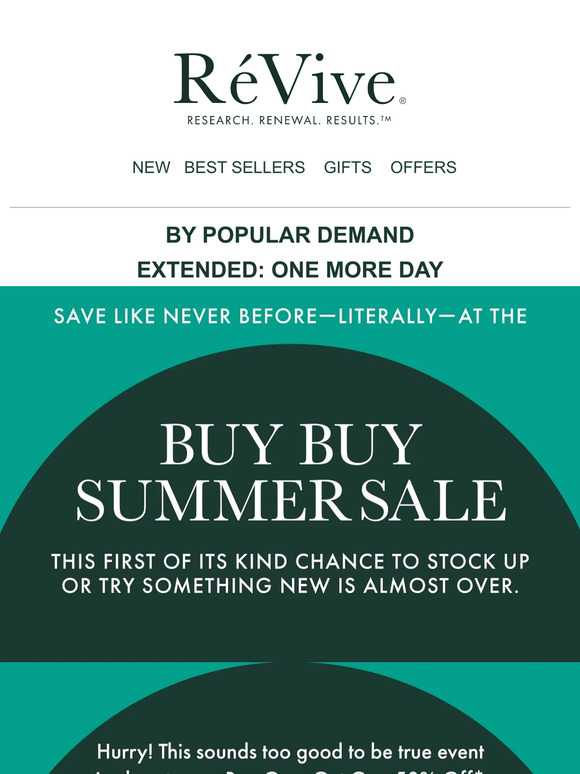 Extended One More Day: Buy One, Get One 50% Off...