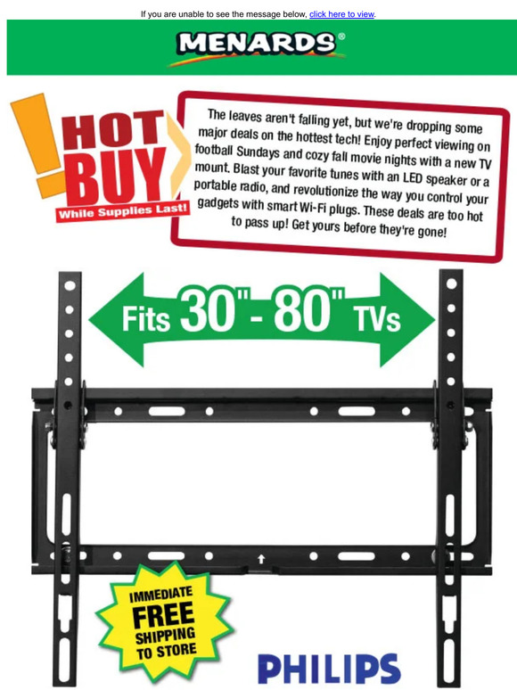 Menards TV Wall Mount UNDER 10! Milled
