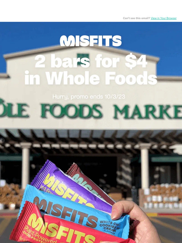 Get 2 bars for $4 in Whole Foods 🤑