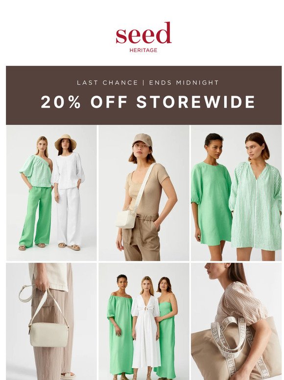 Last Chance to Shop 20% Off