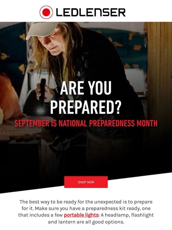 September is National Preparedness Month - Are you ready?