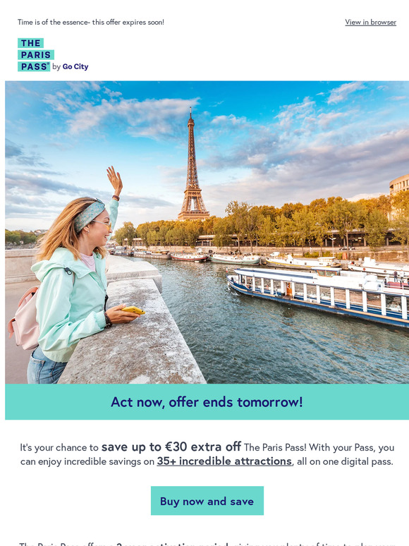 Get in vacation mode: Save up to €30 extra off!