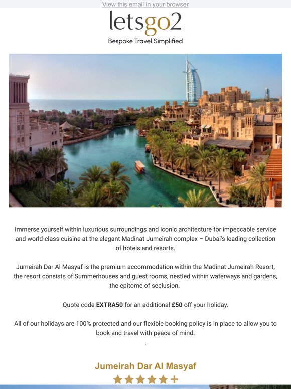 5* Luxury | Jumeirah Dar Al Masyaf