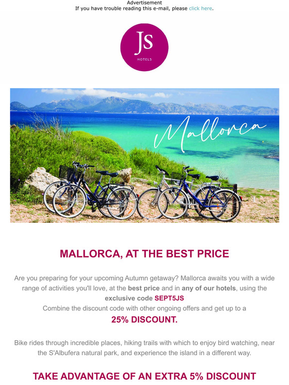 Majorca, in Autumn and at the best price.