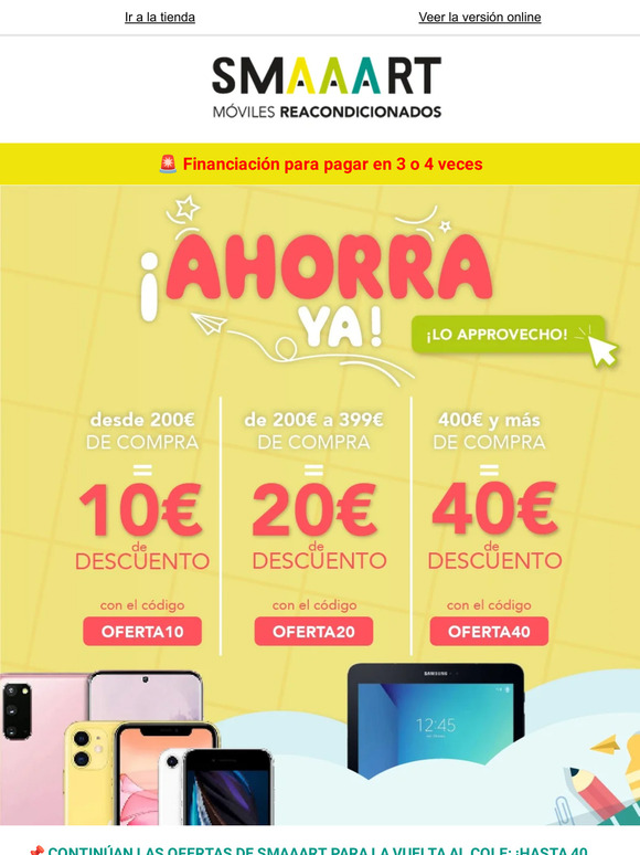 📌 ¿Qué tal tu primer día de vuelta? Continúan las ofertas de vuelta al cole en SMAAART