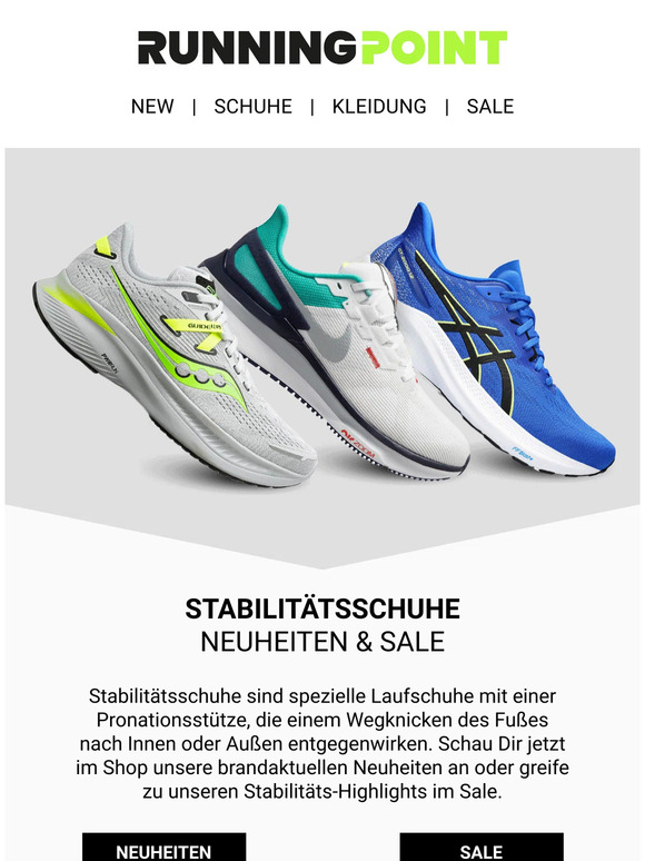 Stabilitätsschuhe: Neuheiten und Sale-Angebote