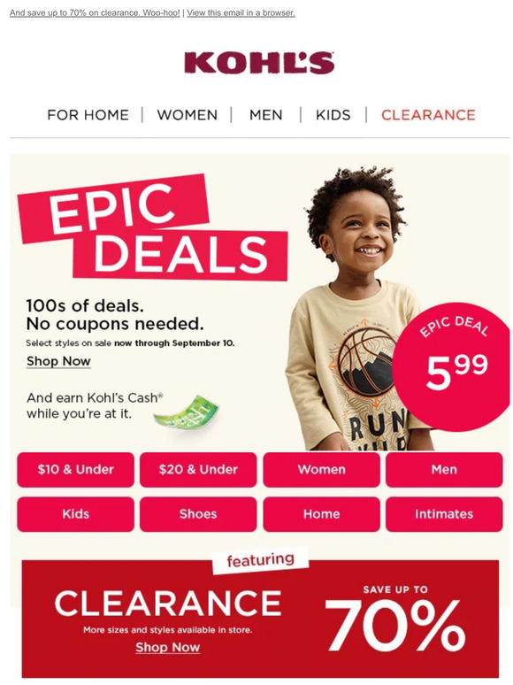 Money Saver: Kohl's clearance sale 