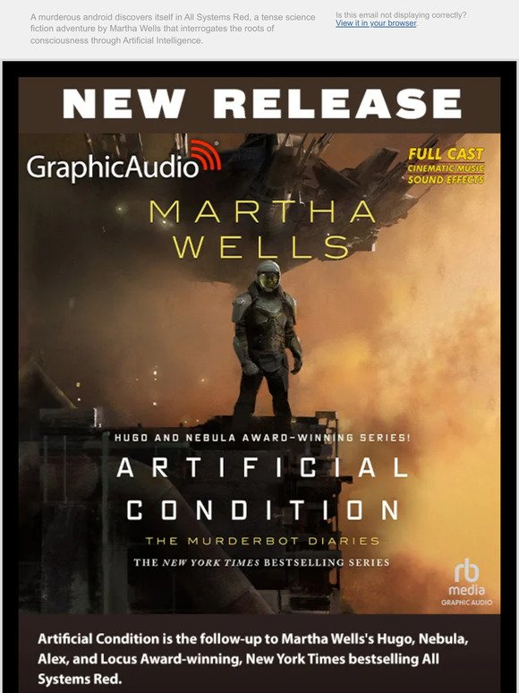 NEW RELEASE! The Murderbot Diaries 2: Artificial Condition by Martha Wells.
