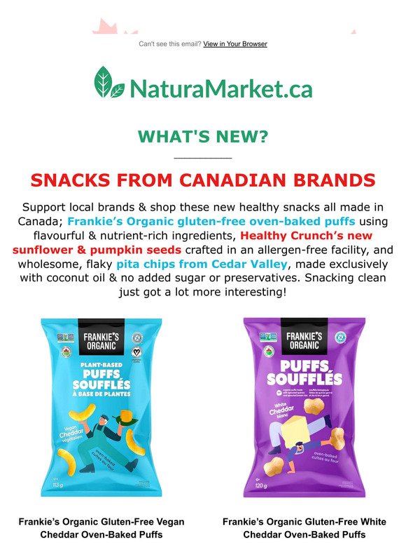 NEW Snacks from 🇨🇦 Brands: Frankie's Organic, Cedar Valley, Healthy Crunch