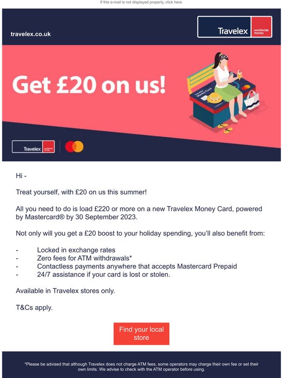 £20 on us – claim your free holiday money today