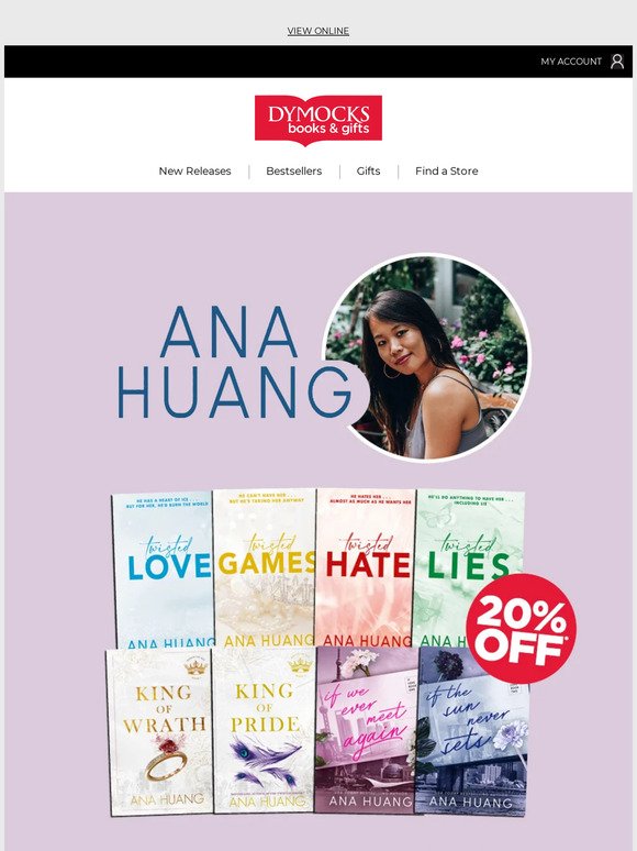 Shop 20% Off* Selected Ana Huang Titles