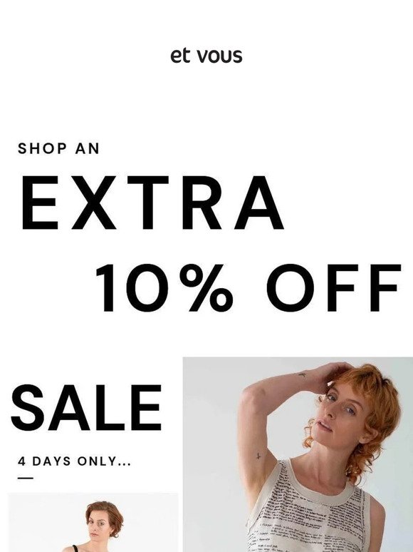 👉Exclusive offer: Extra 10% off sale items! Limited time only 🔥
