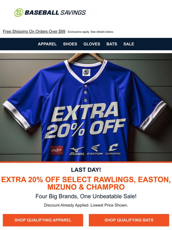 Last Day: Extra 20% Off 4 Big Brands!