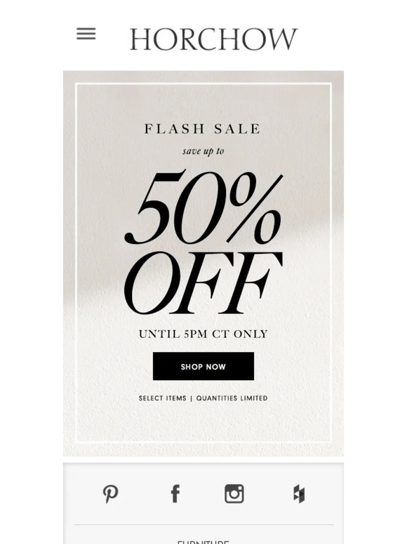 Flash Sale! Up to 50% off
