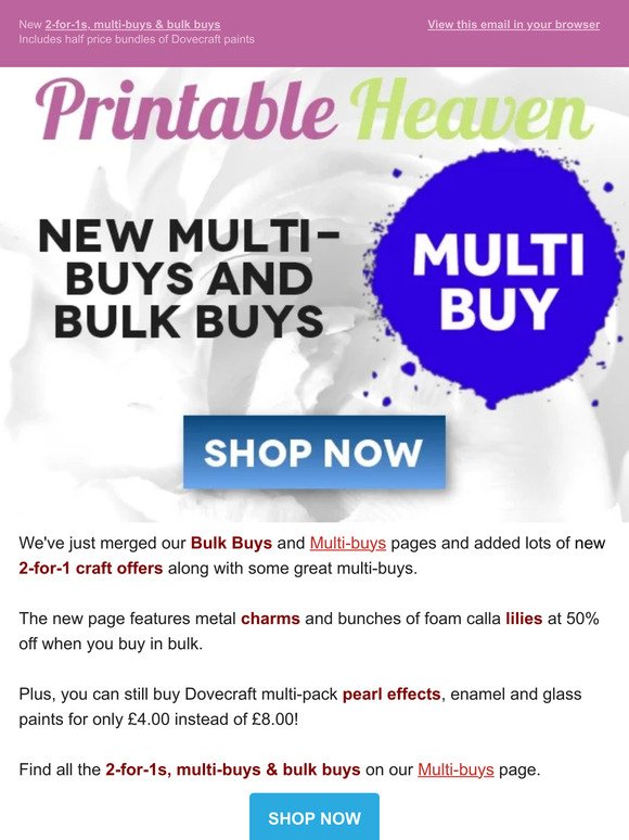 New 2-for-1s, multi-buys & bulk buys