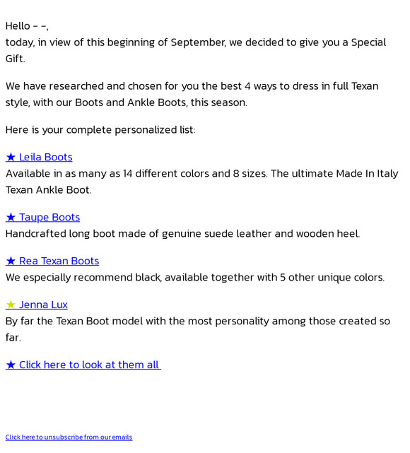 🎁 Gift List for — —