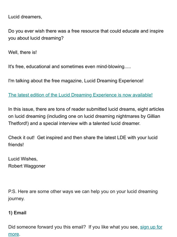 September 2023 Lucid Dream Experience Magazine