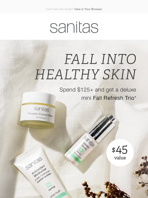 Our Fall Refresh Trio is free when you spend $125+