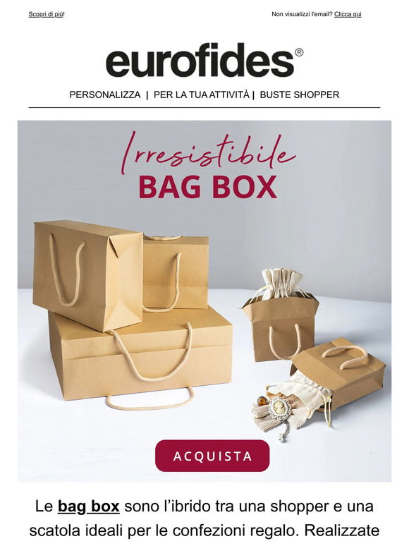 Dust bag Sacchetti con lacci in TNT - Eurofides Magazine