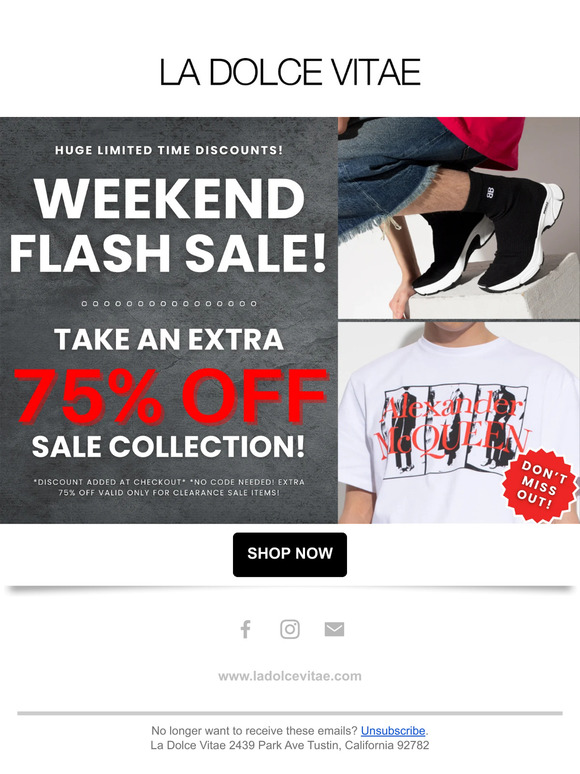🔥Exclusive: Extra 75% Off Weekend Flash Sale!