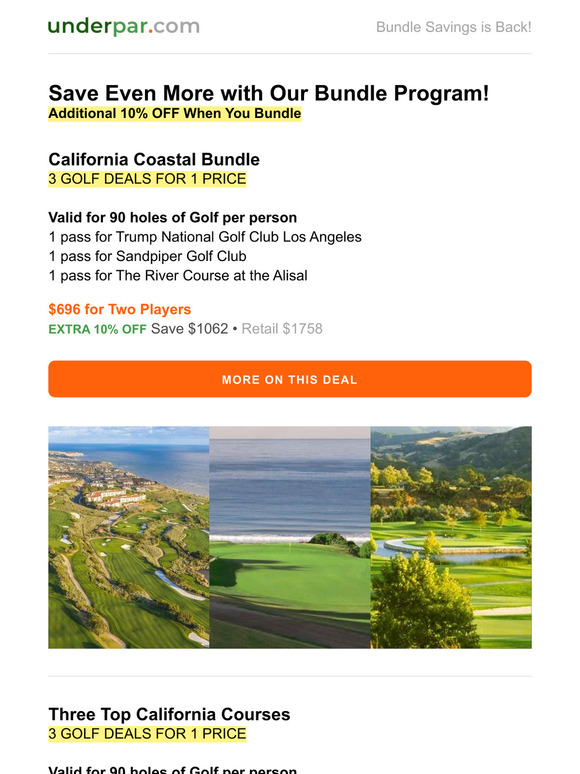 Save Extra 10% with UnderPar Bundles Program - On Sale for A Limited Time