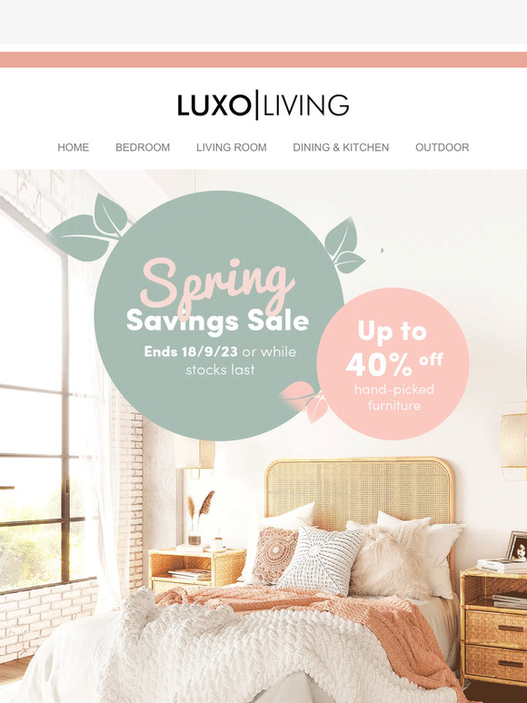 [SPRING SAVINGS] Up To 40% Off Hand-Picked Furniture