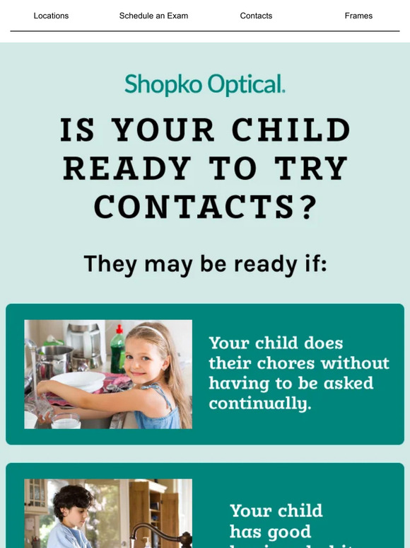 Signs Your Child May Be Ready to Try Contacts
